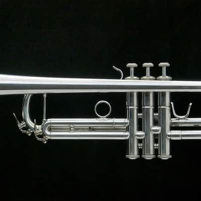 The absolutely wonderful Manchester Brass Custom RL-GB Professional Bb Trumpet in Silver Plate image 4