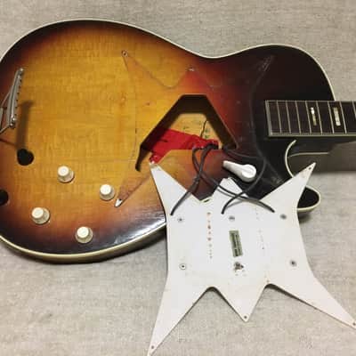 Airline 7209 Harmony Stratotone Roy Smeck 3 Dearmond Pickup 1960 Vintage Sunburst image 15