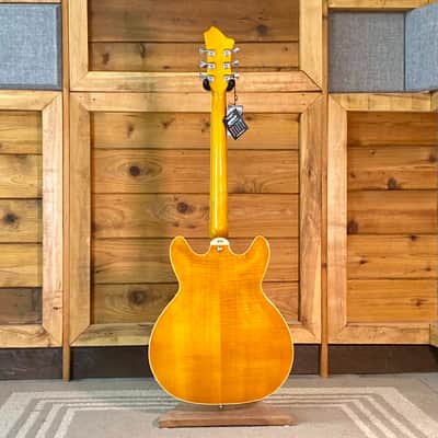 Hagstrom SUVIK-DDL Super Viking Semi-Hollow - Dandy Dandelion image 6