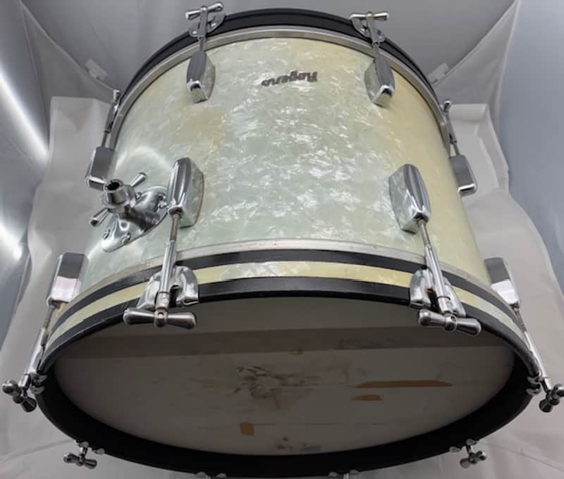 Vintage Rogers 1960's Holiday Series 14x20  Bass Drum - White Marine Pearl image 1