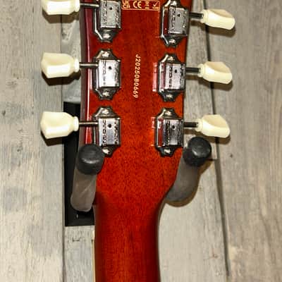 NEW Vintage V100-AFD Reissued Paradise Series Single Cut - Flamed Amber, Support Small Business and Buy It Here! image 13