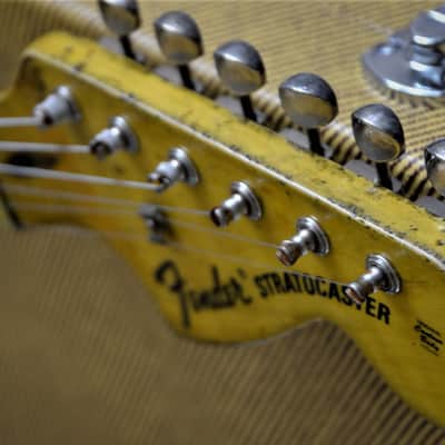 American Fender Stratocaster Custom 2012 Faded Tangerine Sparkle image 11