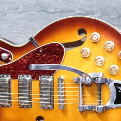 Eastwood Airline H78 Honeyburst Gold Foil Pickups Semi-Hollow El. Guitar w/Case image 4