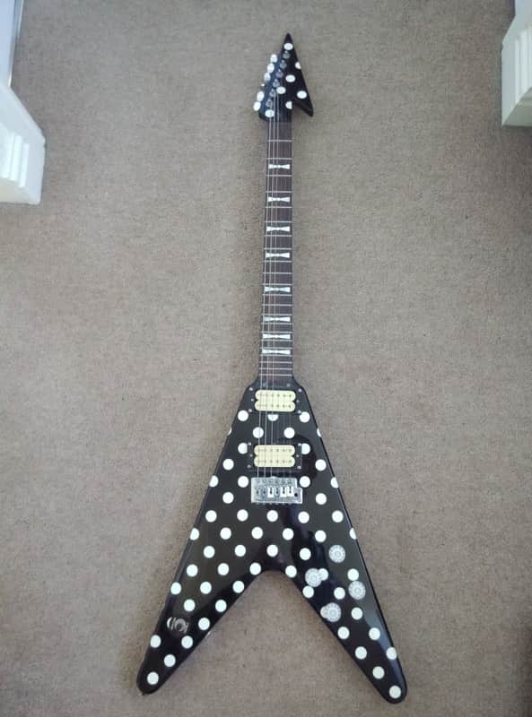 UFO Randy Rhoads Flying V Polka Dot Custom Accurate Replica (Ozzy