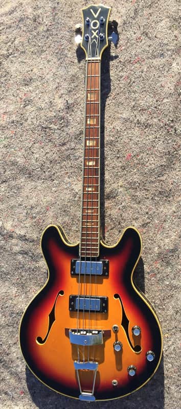 VOX VG4 1968 - Sunburst Semiacustic Bass 2 Pickups image 1