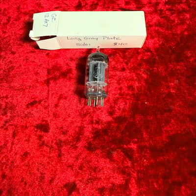 GE 12AX7 ECC83 LONG GREY PLATE VINTAGE 1960'S image 1