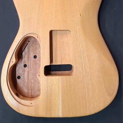 Unbranded Custom ST Body Honduran Mahogany Inlaid Figured Sapele Top Natural Satin Nitro Made in USA image 8