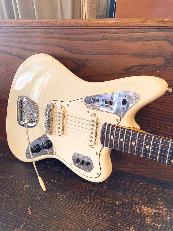 Fender Jaguar 1962 - 1965 - White Refin with Matching Headstock image 1