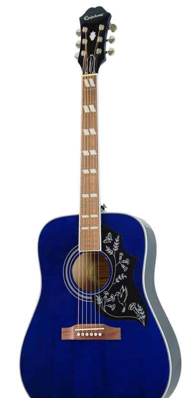 Epiphone Limited Edition Hummingbird Pro Blue Acoustic | Reverb
