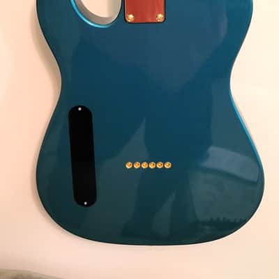 CUSTOM DESIGNED & CRAFTED TELE STYLE IN GREEN METALLIC FINISH WITH STONES -SERIAL #074 -2025 image 8