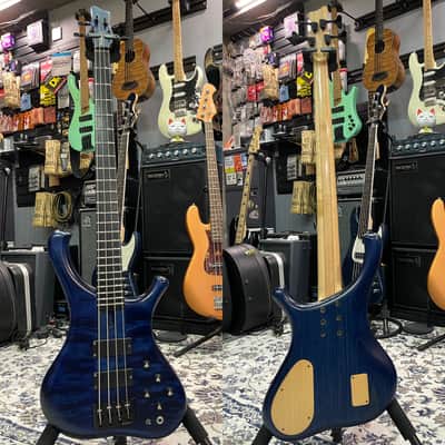 Marleaux Consat Custom 4 2014 - Quilted Maple Top - Trans Blue Hi-end Bass Guitar image 1