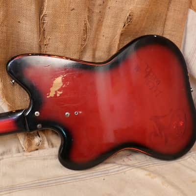 Silvertone 1443 Hornet Bass 1966 - Redburst image 6