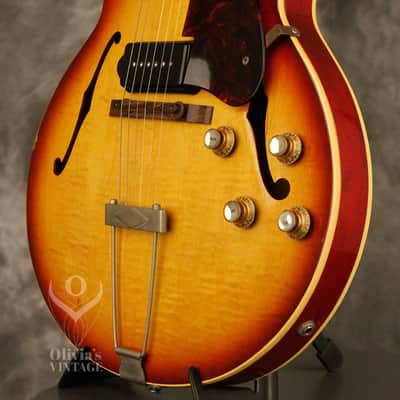 1962 Gibson ES-125 TDC Sunburst w/flame maple top image 10