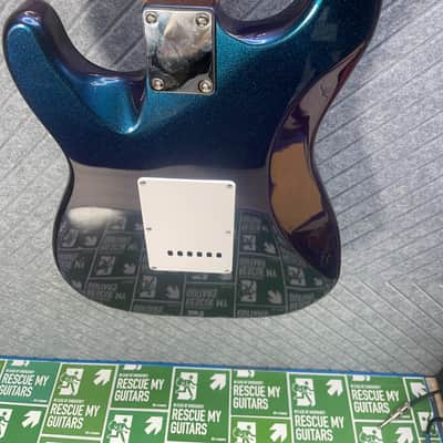 Firefly FF-ST Classic Chameleon Blue/Green HSS SOLD OUT! In USA Setup and Fret Polish image 13