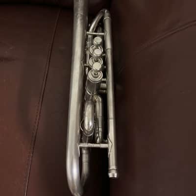 Conn Victor (model 4A) Bb and A cornet (1923) SN 199151 (Silver plated) (very rare) (opera glass - micro tuner)(professional) image 12