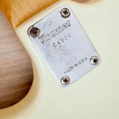 1984 Kramer USA Pacer Special Vintage Electric Guitar Creme w/ Floyd Rose, Case image 15
