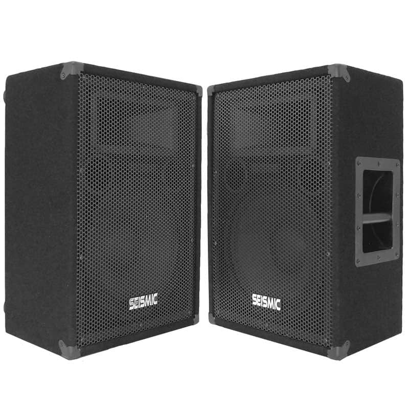 (2) SEISMIC AUDIO 12" FLOOR MONITORS Stage DJ Speakers image 1