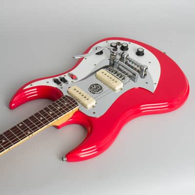 Standel Custom Deluxe Solid Body Electric Guitar (1965), ser. #1-92, original black hard shell case. image 7