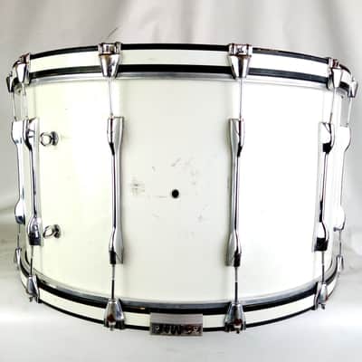 Yamaha Piano White 16x30" Bass Drum MB8130U Field Corps Model Japan Vintage 80s image 5