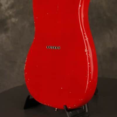 Fender Musicmaster II refinished string-thru modification 1966 Red image 18