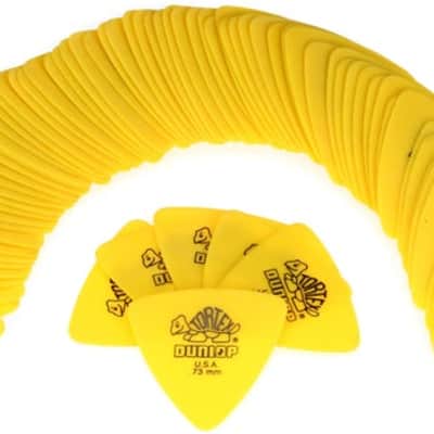 Dunlop 431R073 Tortex Triangle Guitar Picks - .73mm Yellow (72-pack) image 2