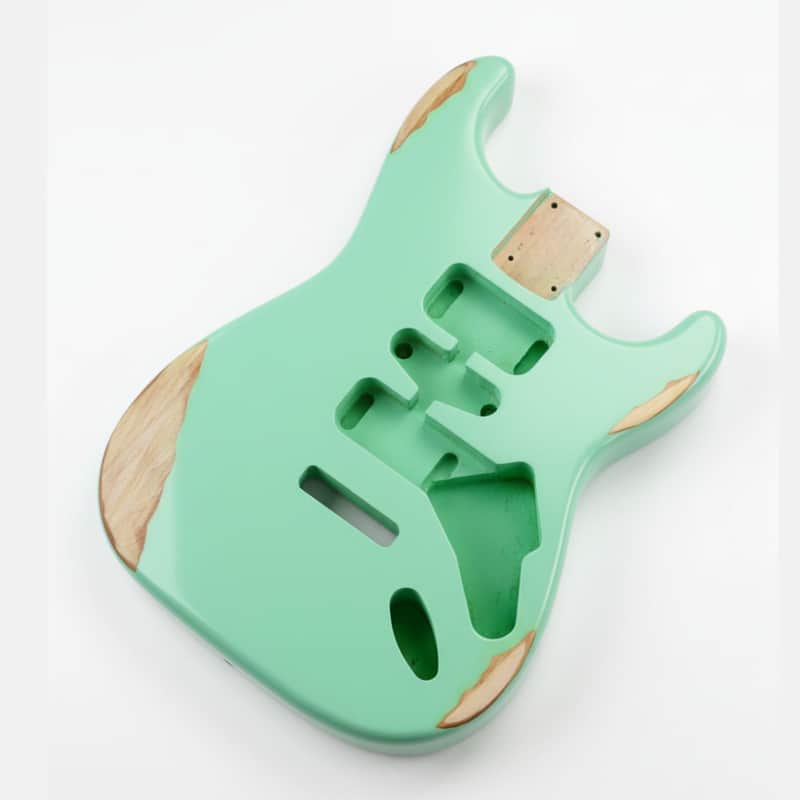 Finished Alder Strat-Style Guitar Body - Relic Surf Green image 1