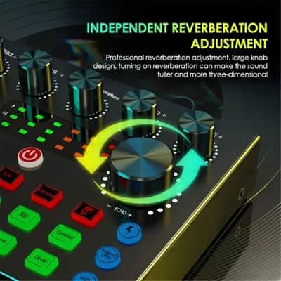 V8S Sound Card – Live Broadcast Audio Mixer for Studio Singing, Streaming & Karaoke image 10