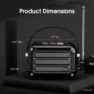 Stylish Portable Bluetooth Speaker with FM Radio, 6W Output with TWS Function image 6