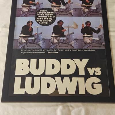Ludwig Drummers Vintage Ads in Frames from 1980s Modern Drummer Mags image 5