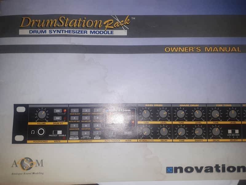Owner's Manual for Novation Drum Station Rack Drum Synthesizer Module 1996 image 1