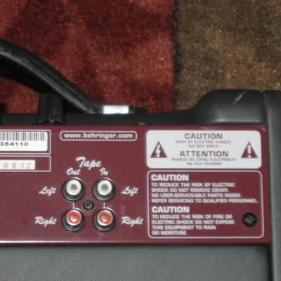 lightly used (less than light average wear) Behringer BX108 Thunderbird 1x8 Bass Combo Amp (Practice Bass Combo Amp) with power cord & copy of Owner's Manual (NOT a tube amp) image 4
