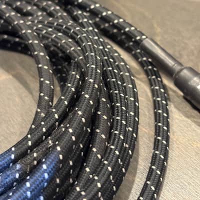 Samson Tourtek Pro TPIW 25ft Woven Instrument Cable - Straight 1/4” - Black/White Tweed image 3