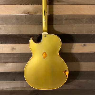 Gibson Epiphone ES 175 Premium Relic Hollow Body Jazz Box Gibson Gold Top Gold Nitro Repaint image 16