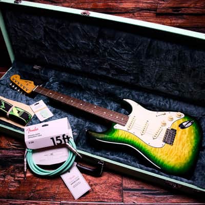 Fender Made in Japan Stratocaster ST62-QT (High Grade Quilt Maple Top) Jungle Burst-2013 image 22