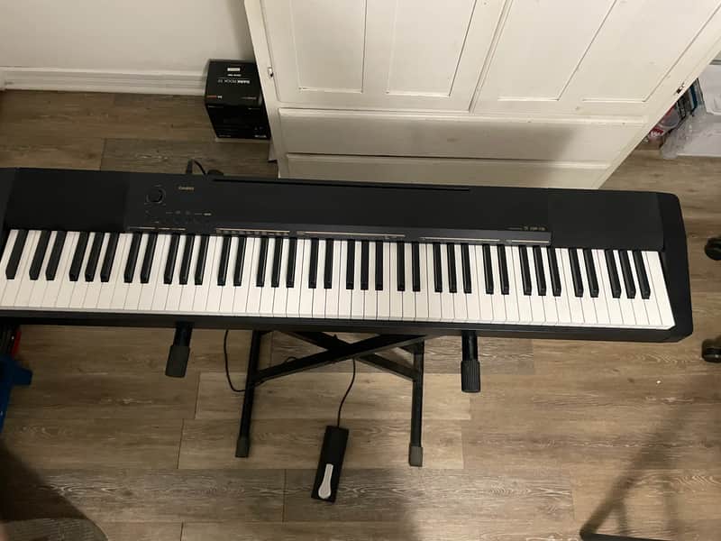 Casio CDP-130 88-Key Digital Piano 2010s - Black w/ stand & sustain pedal image 1