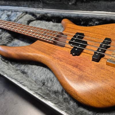 1995 Ibanez SR1000 Custom PJ Precision Jazz Bass Häussel and Lollar Custom Pickups MIJ FujiGen Wenge Bubinga Neck Stained Oil Natural Mahogany Japanese Japan Prestige SDGR Soundgear SR 1000 Bass Guitar image 2