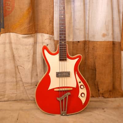 Dallas Bass Guitar 1960's Red image 1