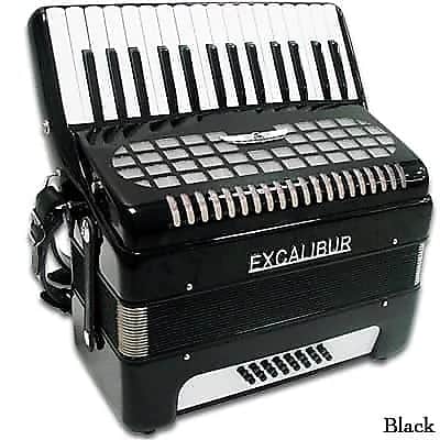 Excalibur Geneva 24 Bass Piano Accordion - Ebony Polish image 1