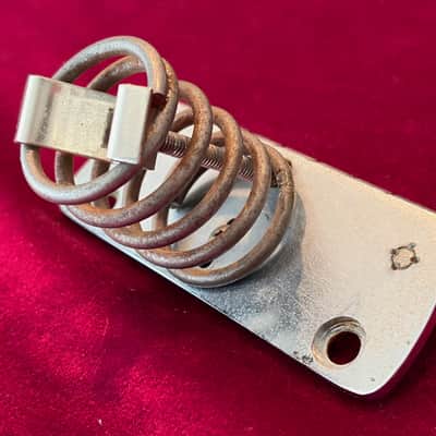 Rare! 1950's 1960's Danelectro Tremelo Guitar Bridge w/ Large Spring image 4
