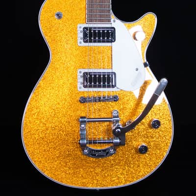 Mint Gretsch G5230T Electromatic Sparkle Jet FT Single-Cut with Bigsby, Laurel FB, Gold Sparkle