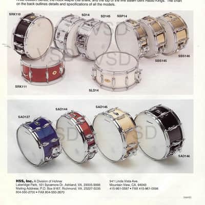 1990's Slingerland 4x14 Black Diamond Pearl Artist Snare Drum image 9