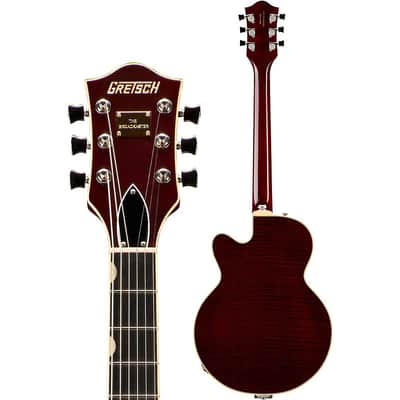 Gretsch Guitars G6659TFM Players Edition Broadkaster Jr. Center Block Bigsby Semi-Hollow Electric Guitar Regular Dark Cherry Stain image 4