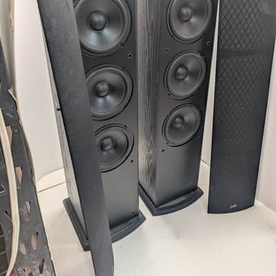 Polk Audio T50 Tower Speakers Pair HiFi Stereo Floorstanding Home Audio Black image 2