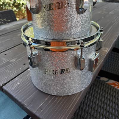 Pearl President Deluxe Concert Tom Set 8" and 10" with Stand Ct950 Silver Sparkle (PSD0810P/C450) imagen 3