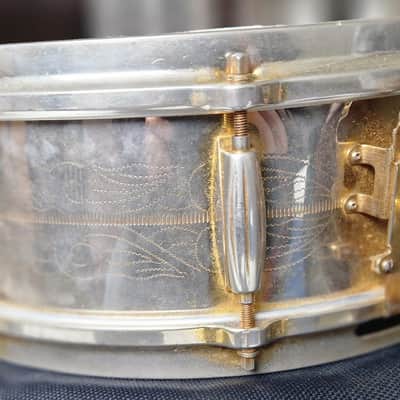 Extremely Rare Gretsch 4160G Round Badge COB Snare – 24k Gold Plated, image 17