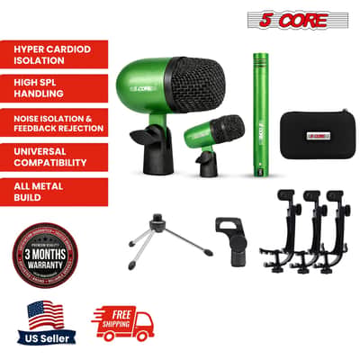 5 Core Conga Mic Snare Tom Set Professional XLR Cardioid Unidirectional Instrument Microphone Kit image 10