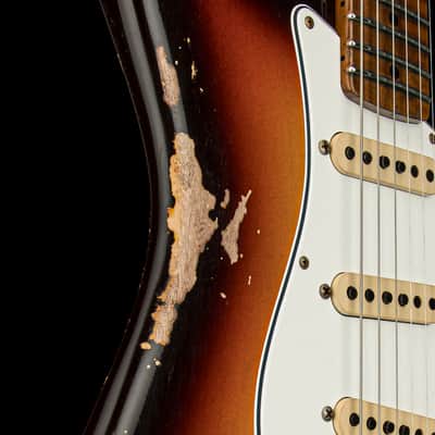 Fender Custom Shop Empire 59 Transition Stratocaster Relic - Faded Aged Chocolate 3-Tone Sunburst #18561 image 10