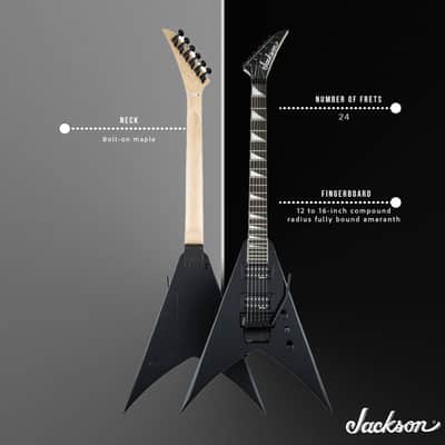 Jackson JS Series King V JSR2 6-String Electric Guitar (Right-Handed, Gloss Black) Bundle with Multi-Fit Gig Bag for Warrior, Kelly, King V, and Rhoads with 2 Exterior Pockets (Black) image 3