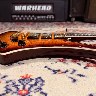 2015 B.C. Rich Mockingbird Pro X Custom Special X3 - Made In Korea - Tobacco Burst AAA Quilted Contoured Top w/ Gold Hardware image 14