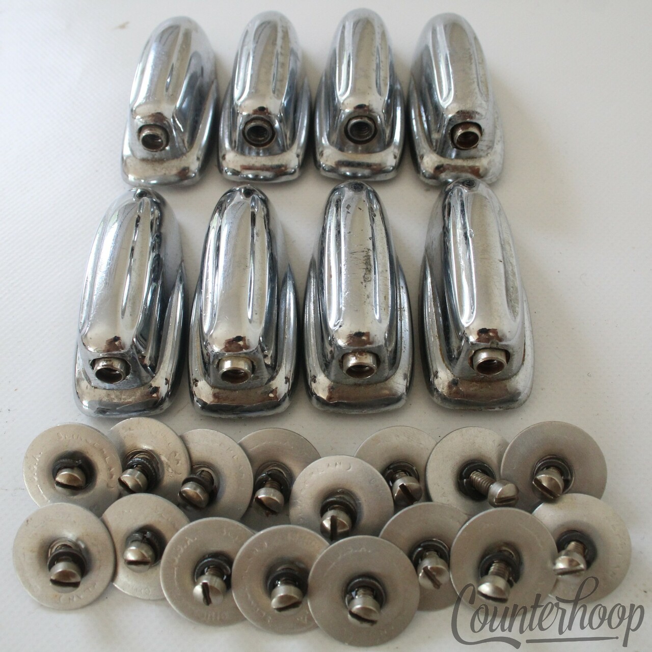 Slingerland 8x Radio King Lugs Bass Drum Chrome Stamped Alum.Washers Vintage 50s — main photograph